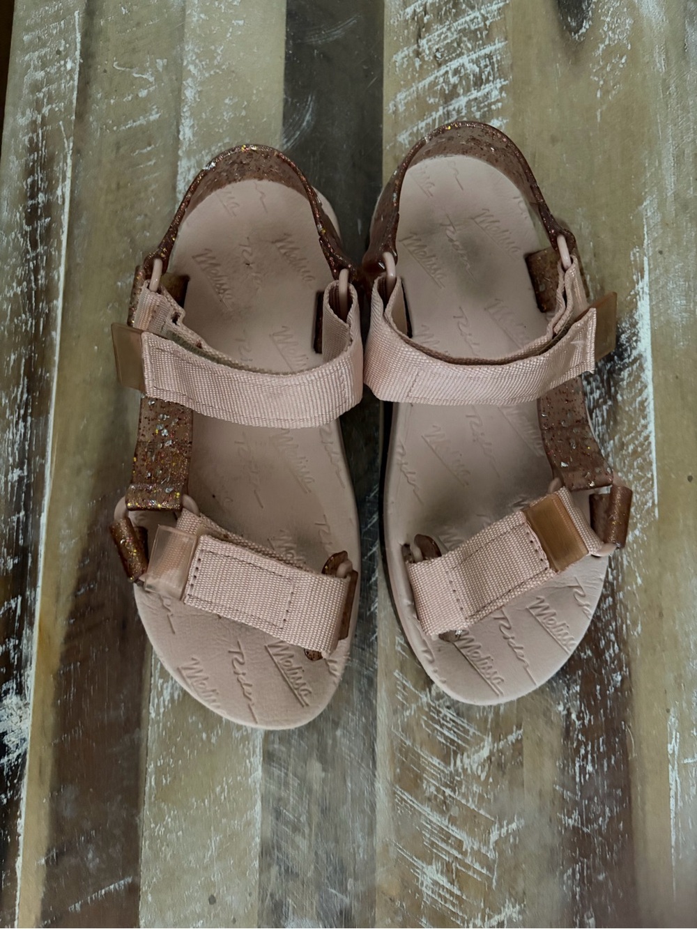 Melissa Glitter Strap Sandals - Pink size 3